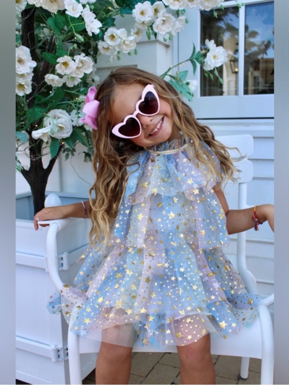 Lola + the Boys -Star Tulle Dress for Girls size 4/5